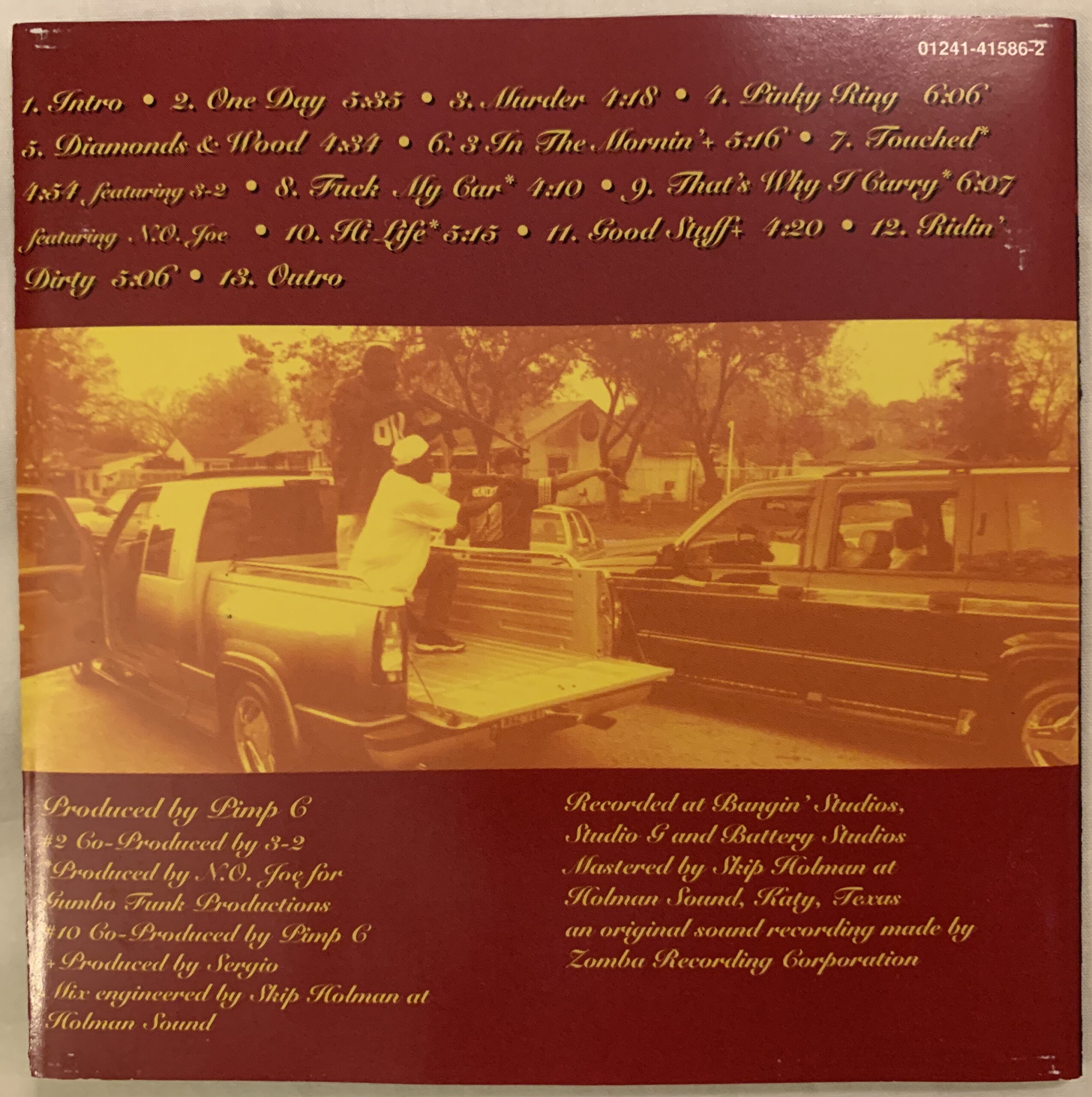 UGK Ridin Dirty CD booklet inside cover